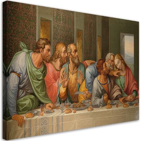 Tableau sur toile La Cène - Léonard de Vinci 90x60 (1/5)