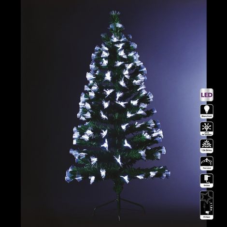 Sapin de Noël 120 cm vert lumineux LED blanc (1/3)