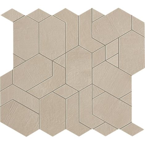 Mosaïque effet Béton Beige Crème Mix 33,5x31x0,9 cm Mat Vetrano - Mur intérieur (vendu par carton de 0,623 m²) - RO'MA CARRELAGE
