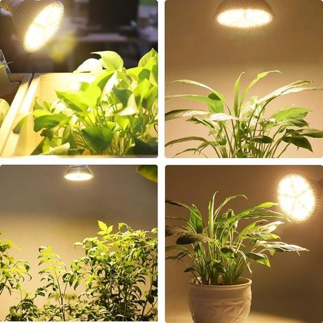 2 pièces Lampe de Croissance 100W E27 Sunlike Spectre Complet Lampe pour Plante, 150 LEDs Lampe Led Horticole pour Plantes D'intérieur, Fleurs Légumes Semis Hydroponique Intérieur (1/4)