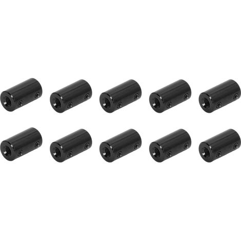 Accouplement moteur en alliage d'aluminium D14xL25mm, connecteur d'arbre 5x5 noir, lot de 10 pièces pour imprimante 3D, accessoire de liaison rigide. (1/5)