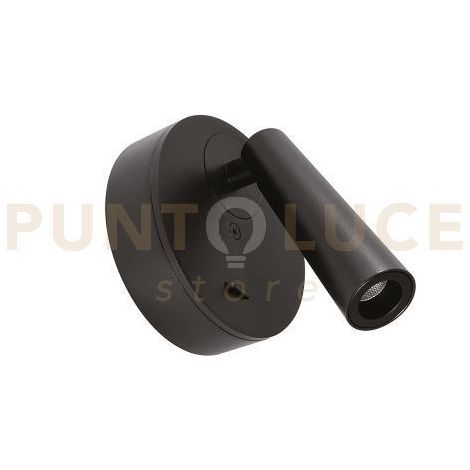 GAP581 APPLIQUE A PARETE IN ALLUMINIO CON SPOT ORIENTABILE 1 LUCE LED 3000K 155LM 3W BIANCO SATINATO