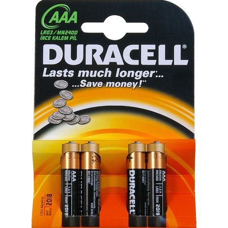 Duracell 84841 Plus - Pilas alcalinas AAA (4 Unidades, 1,5 V)