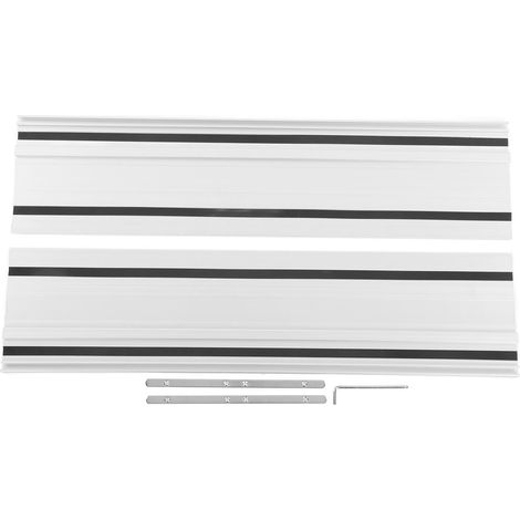 Guide de coupe pour menuiserie en alliage d'aluminium anodisé, rail antidérapant pour scie circulaire avec connecteur (1/5)
