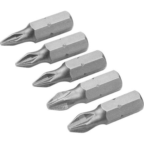 JEU DE 5 INSERTS MIXTES PHILLIPS 25MM TOLSEN