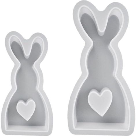Silikonform für Hasen zur Kerzenherstellung, Zuckerpaste-Modellierung, Heimdekoration, DIY-Projekte, Ostern, Harzmodell für Männer, Frauen, Büro, Kinder (1/5)