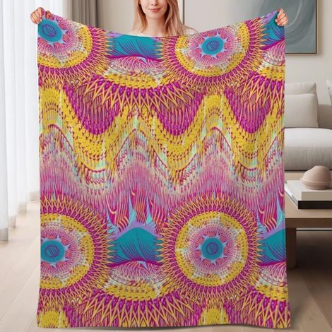 Couverture de lit en polaire, jeté doux et chaud idéal pour le printemps, légère et luxueuse en microfibre de polyester, décoration intérieure, ajout parfait à la décoration intérieure, cadeau attenti (1/4)