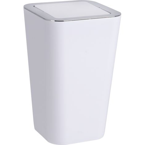 Portarifiuti con coperchio basculante Candy bianco WENKO