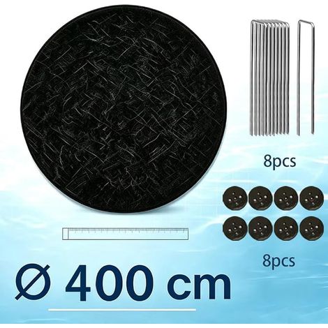 Tapis de Sol pour Piscine Ronde 4m, Tapis Piscine Hors Sol AntidéRapant et Absorbante, Pliable Tapis sous Piscine Hors Sol, Tapis Spa pour L'extérieur et L'intérieur (1/2)