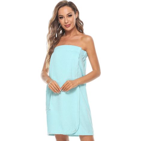 Peignoir Enveloppant - Microfibre Absorbante 400 Gsm - Pour Bain Spa Piscine Plage - Taille Unique (1/5)