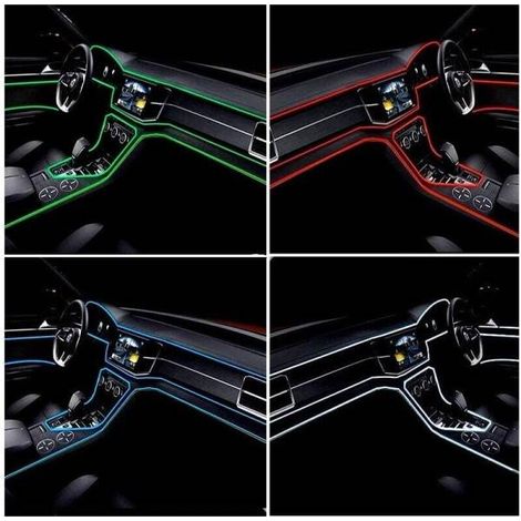 Bande Led Pour Intérieur De Voiture 12v Fibre Optique Lumière Décorative Atmosphère -5 M -ghiaccio (1/5)