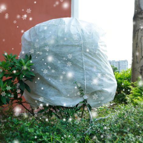 Lot de housses de protection antigel pour plantes, arbres et arbustes, voile d'hivernage réutilisable (1/5)