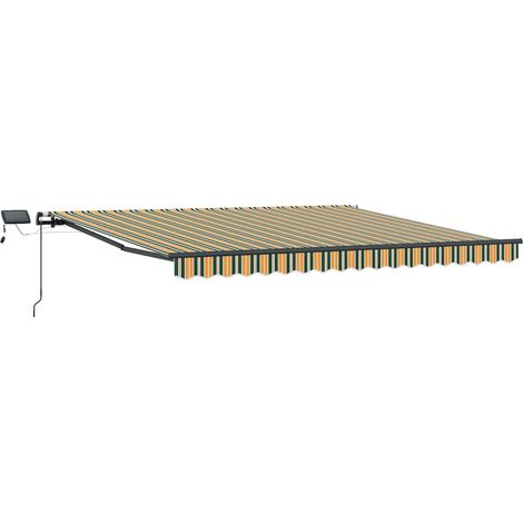 Maison Exclusive - Tenda retrattile Verde e giallo 450 × 350 cm (1/4)