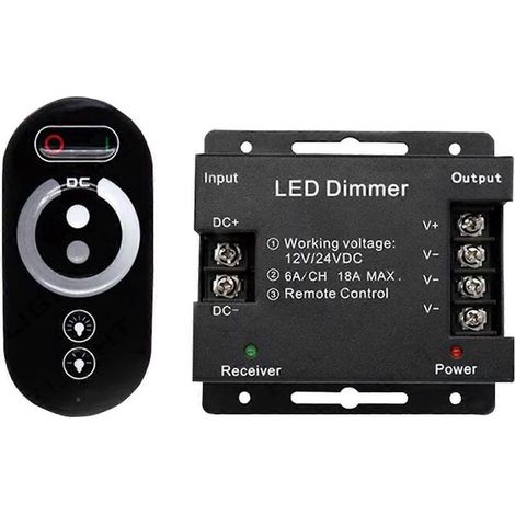 Variateur de bande LED PWM, contrôleur tactile réglable, télécommande RF, module de bande LED monochrome, variateur basse tension