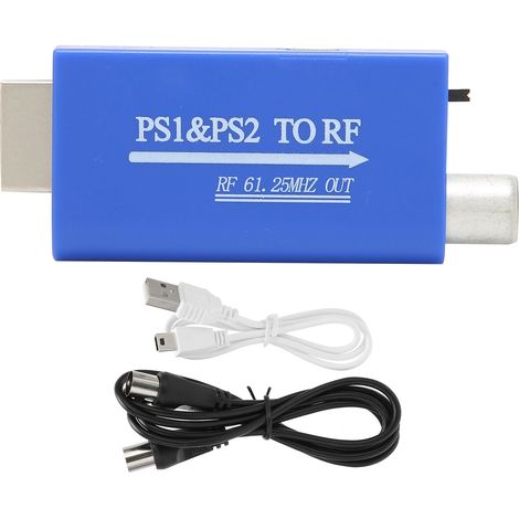 Adaptateur TV RF PS1/PS2 vers signal RF pour boîtier TV, réseau et manette de jeu (1/5)