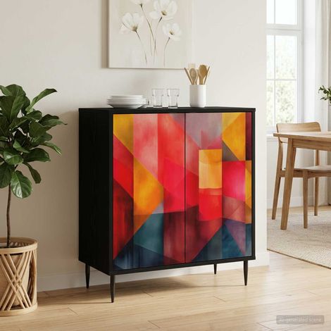 vidaXL Sideboard HEESCH Black Oak 69 x 33 x 76 cm Engineered Wood (1/5)