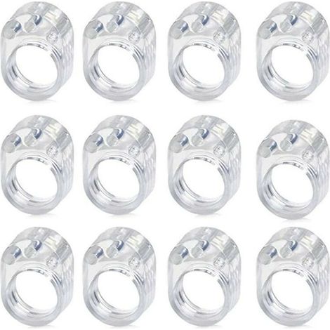 Packung mit 12 transparenten PVC-Türgriffstoppern, 17 mm Durchmesser