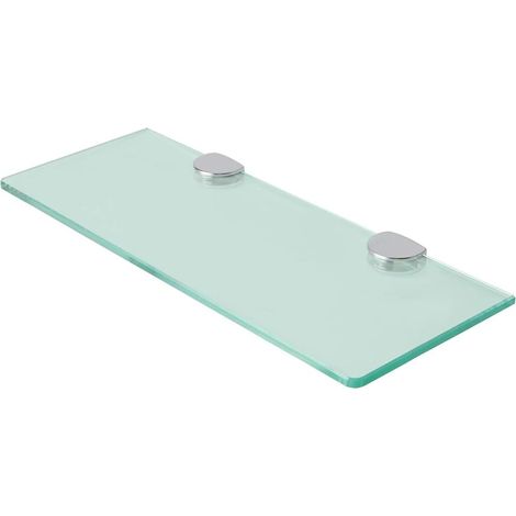 Étagère Murale Étagère en Verre, Étagère Douche pour Salle de Bain, Longueur de 38 CM avec Supports d'Étagère, Robouste et Pratique (1/4)