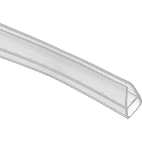 Joint d'étanchéité transparent en silicone en forme de U pour portes et fenêtres en verre, 0,6 cm x 100 cm (1/5)