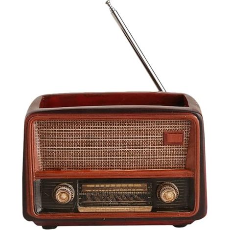 Retro Kreative Radio Form Blumentopf Retro Blumentopf Sukkulente Blumenpflanzenbehälter Schreibtisch Blumentopf Kaktus Pflanzentopf (1/5)