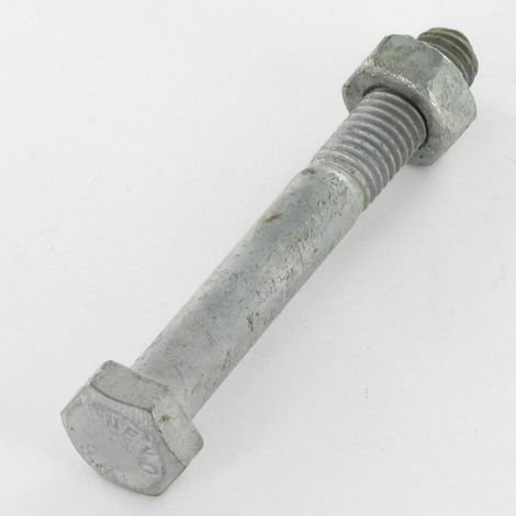 Boulon (vendu avec Ecrou) Tête hexagonale TH M8X90 Classe 8.8 Forte tenue à la corrosion Acier galvanisé à chaud