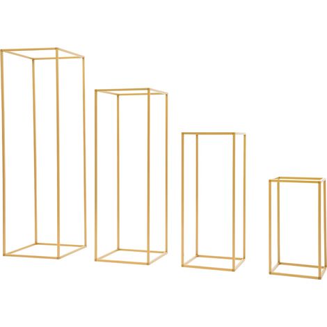 Ensemble de Stand à Fleurs, Design Métallique Élégant, Polyvalent pour Événements, Or (1/2)