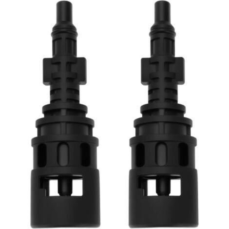 2 Pièces Adaptateur de Conversion pour Nettoyeur Haute Pression Connecteur de Couplage Compatible avec Karcher Compatible avec Lavor Parkside 124 X 24,5 Mm Noir