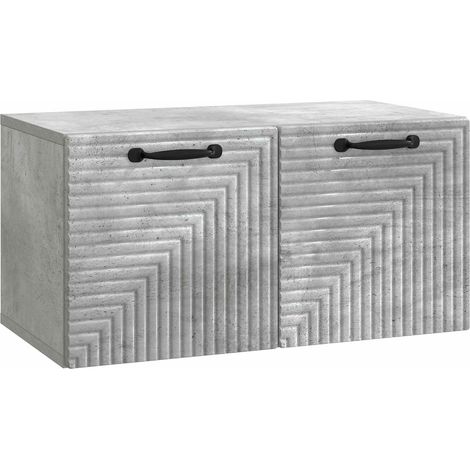 vidaXL Mobile Porta TV da Muro Grigio Cemento 59,5 x 31 x 30 cm