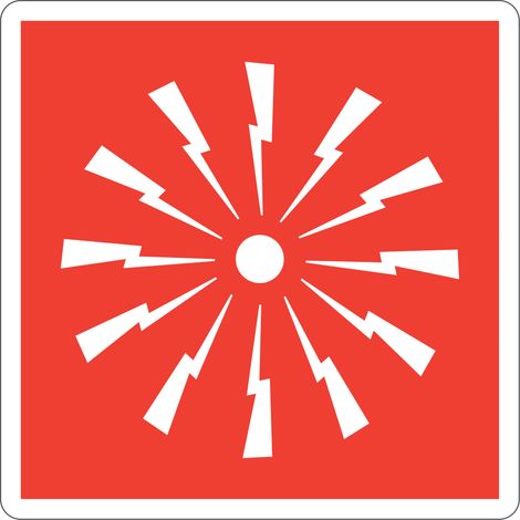 Panneau d’alarme incendie - Panneau de sécurité conforme à la norme ISO 7010 (F004) - Taille: 250250mm - Matériau: Aluminum