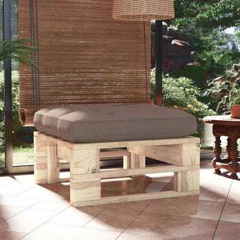vidaXL Otomana de jardín de palets madera de pino impregnada (1/5)