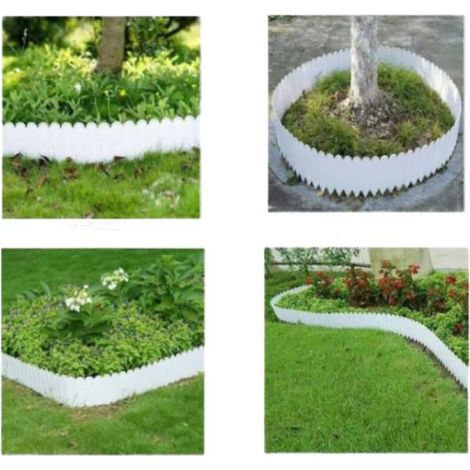 Bordure De Jardin - 2 M - Hauteur 15 Cm - Pour Parterres Et Chemins - Blanc (1/5)