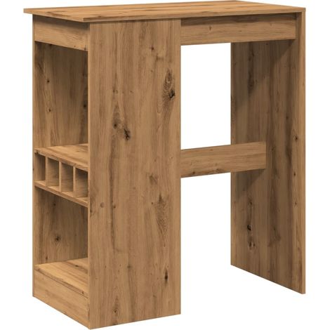 Maison Exclusive - Mesa alta con estantes madera roble artisian 9