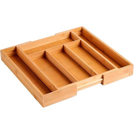 Range-couverts en bambou 6 compartiments extensible collection (1/5)