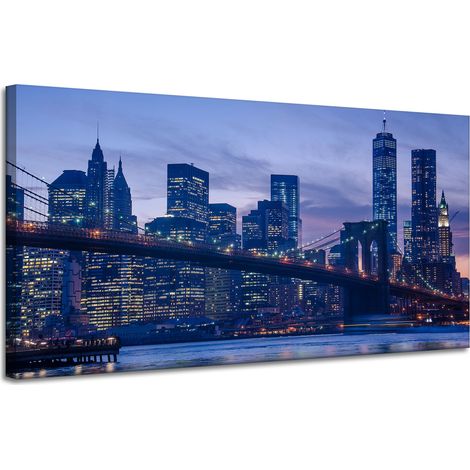 Stampa su tela "Architettura di New York" 120x60 cm