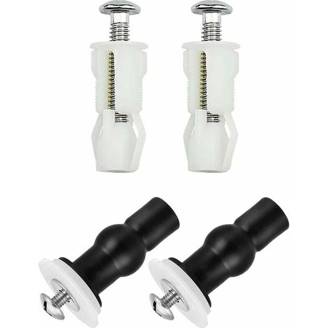 YMYNY 4 Stück Toilettensitz-Scharnierbefestigungen, Toilettendeckel-Expansionsschrauben, Toilettensitzbefestigungen, Toilettensitzschrauben-Set, Toilettendeckel-Ersatzteile (1/2)