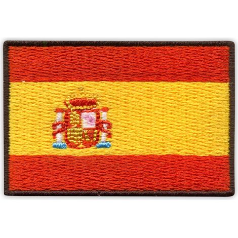Aufnäher mit spanischer Flagge – selbstklebende Rückseite – gestickter Aufnäher/Abzeichen/Emblem