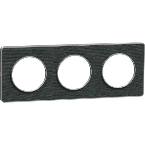 Placca interruttore Schneider Electric odace touch triple Kvadrat tessuto moderno