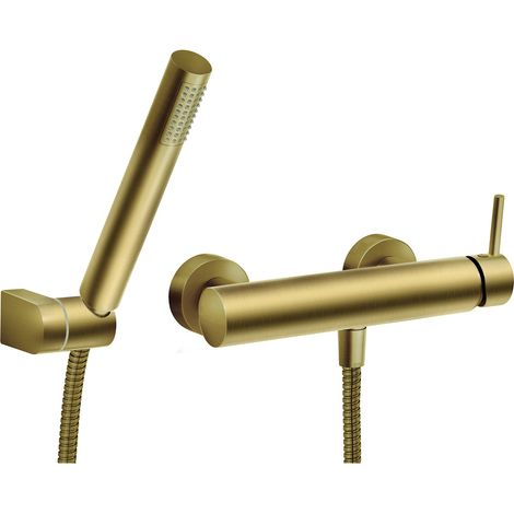 CIRICULUS Robinet mitigeur de douche + douchette à main or brossé