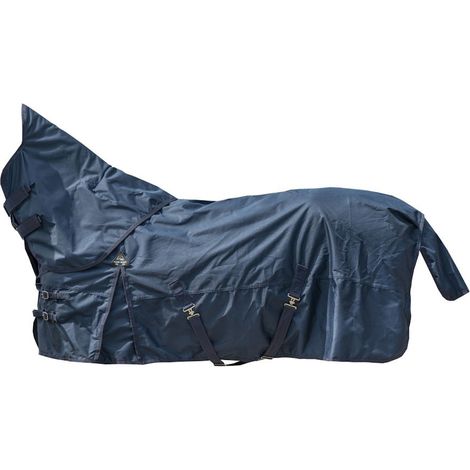 125 cm, blu: Coperta per cavalli modello Kombi 2 impermeabile con fodera da 1200 D componibile vario peso