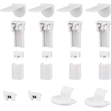 Kit de réparation pour stores enrouleurs – 2 jeux d’accessoires plastique avec supports de fixation, universel et facile à installer (1/4)