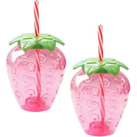Lot de 2 gobelets à fraises avec paille (1/5)