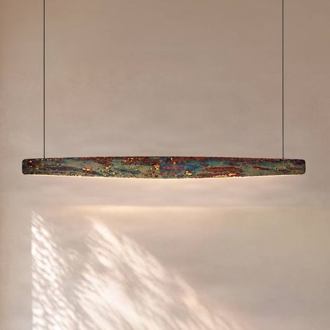 Ceiling Light Persida dimmable (industrial design) in Gold made of Metal for e.g. Living Room & Dining Room (1 light source,) from Rothfels (1/5)
