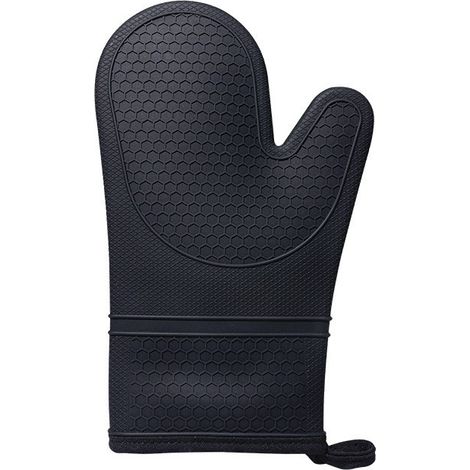 1 Paire Gants de Cuisine en Silicone avec 2 Maniques, Gants de Four (1/5)