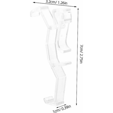 Stores vénitiens de 2,5 pouces avec panneaux décoratifs, accessoires pour rideaux, clips pour cantonnière, attaches en plastique, clips de fixation (20 pièces) (1/5)
