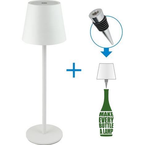 LAMPADA ALBA H37CM IP44 USB-C RICARICABILE BIANCA.