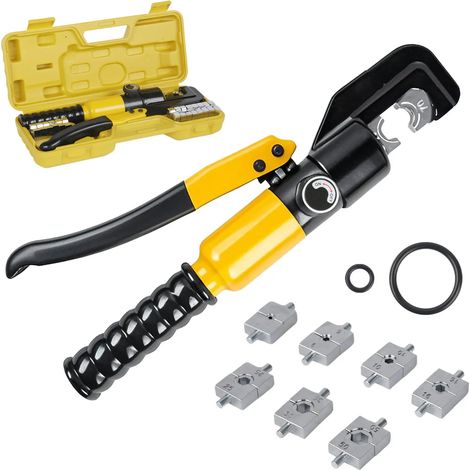 Pince à sertir hydraulique 8T 4-70 mm² – Outil de sertissage pour cosses et câbles électriques, avec coffret de rangement (1/5)