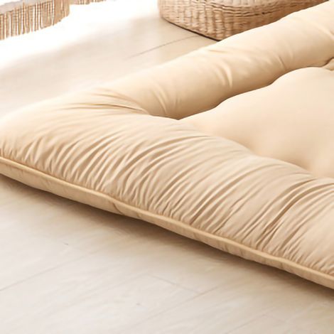 Matelas tatami japonais épais, matelas pliant, tapis de sol tatami, style japonais simple/double - couleur camel (1/5)