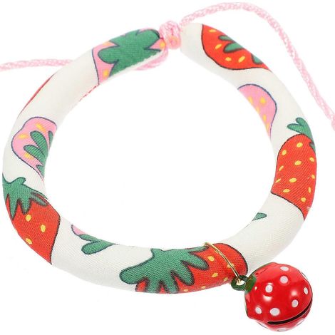 Collier décoratif pour chaton, en coton multicolore avec clochette, à porter au quotidien (1 pièce) (1/5)