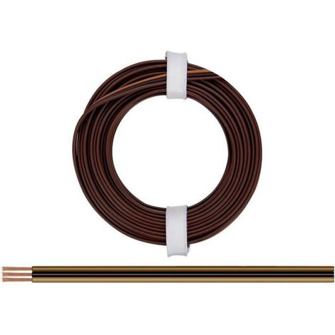 Fil De Câblage - 3 X 0.25 Mm² - Brun Foncé Noir Brun Clair - 5 M