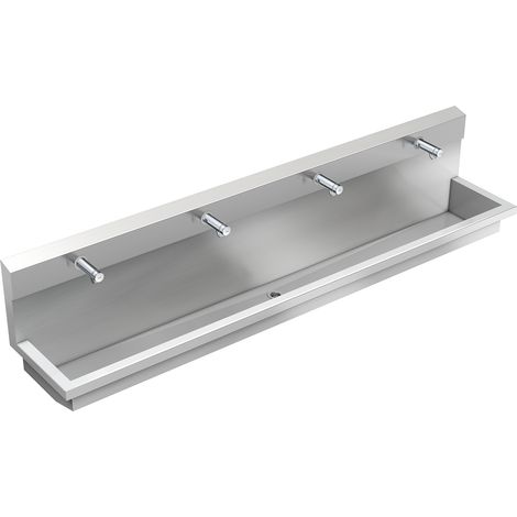 KWC AR Waschplatzeinheit, PLANOX, Edst.,  2400x530x440 mm, 4xWandventil hydr.